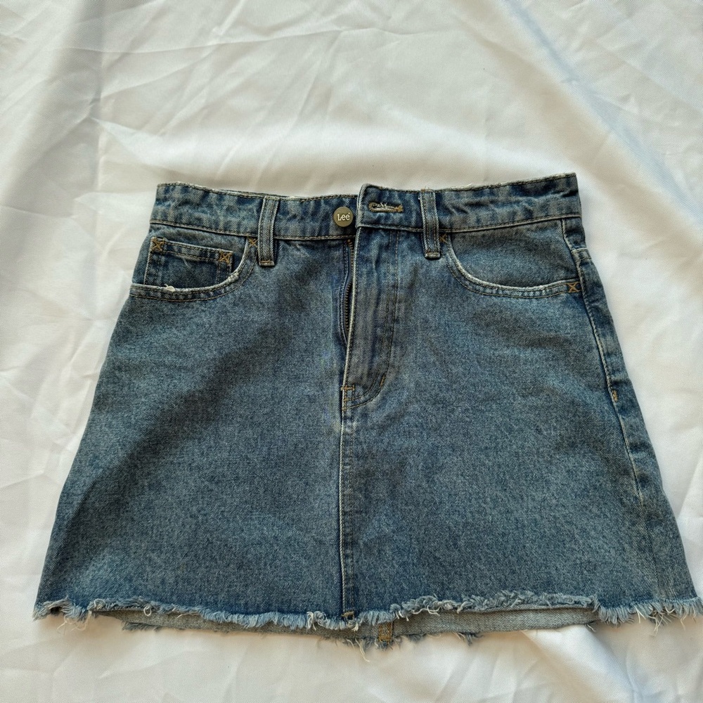 Lee Classic Blue Denim Mini Skirt